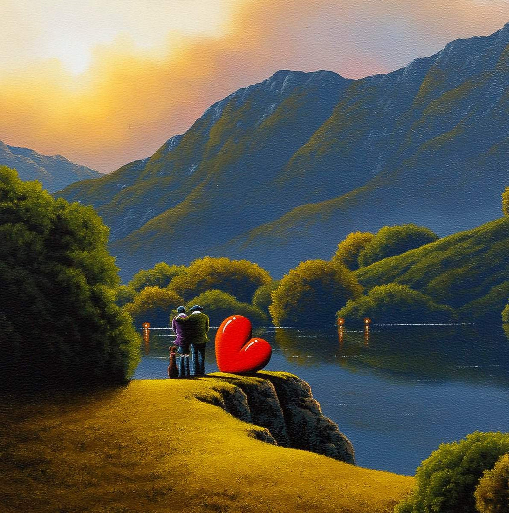 Lakeside Tranquillity - Original - SOLD by artist David Renshaw - Wyecliffe Galleries