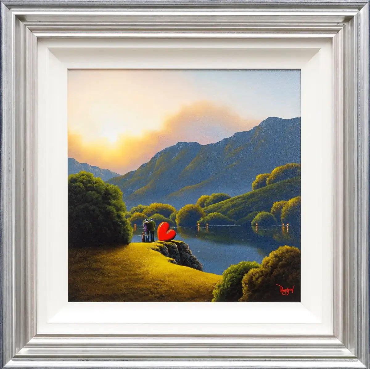 Lakeside Tranquillity - Original - SOLD by artist David Renshaw - Wyecliffe Galleries