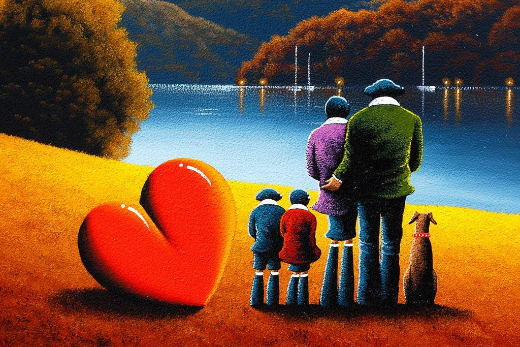 Lakeside Walks - Original - SOLD by artist David Renshaw - Wyecliffe Galleries