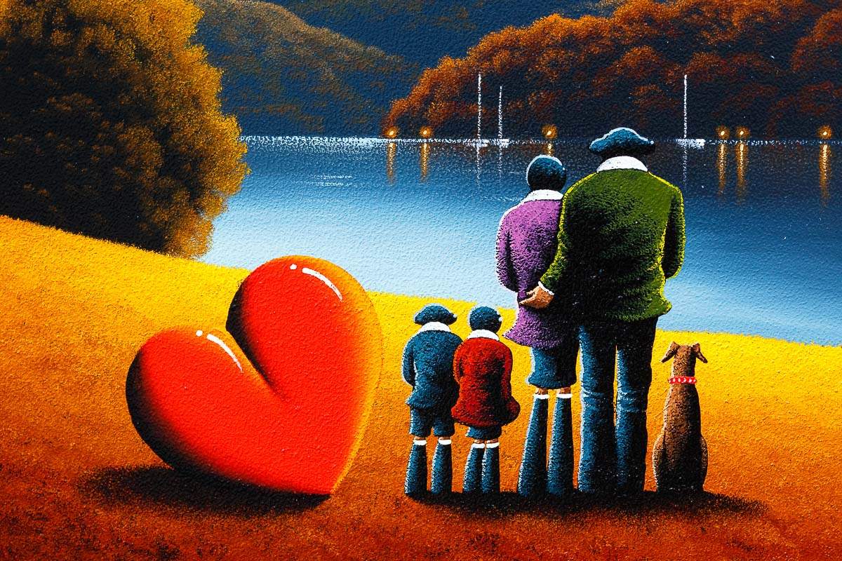 Lakeside Walks - Original - SOLD by artist David Renshaw - Wyecliffe Galleries