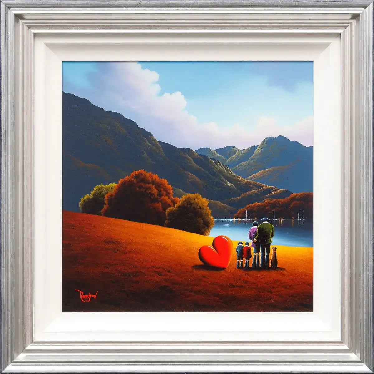 Lakeside Walks - Original - SOLD by artist David Renshaw - Wyecliffe Galleries