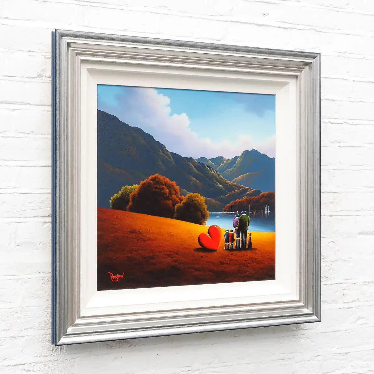 Lakeside Walks - Original - SOLD by artist David Renshaw - Wyecliffe Galleries