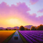Lavender Fields Forever In Our Heart - Original - SOLD by artist David Renshaw - Wyecliffe Galleries