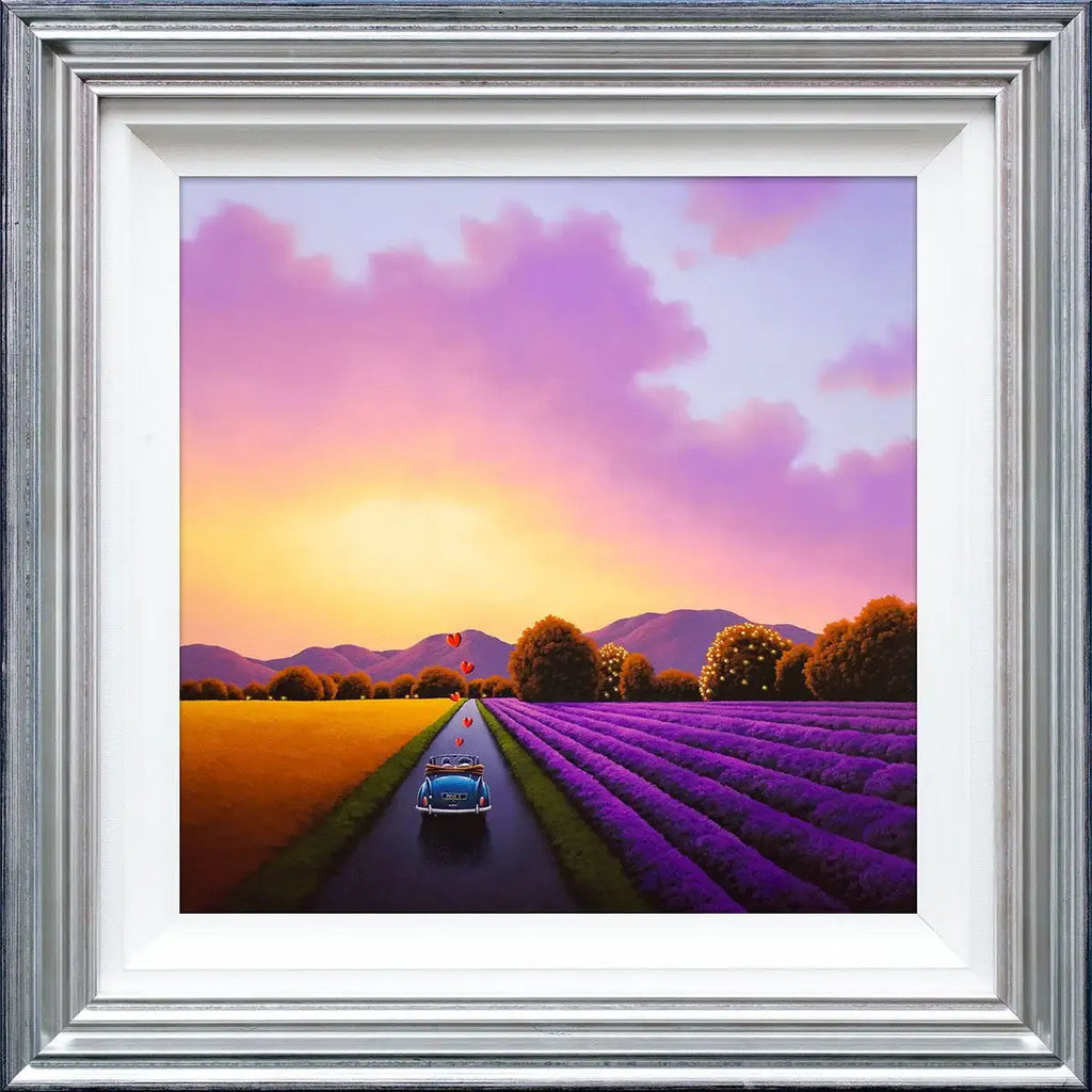 Lavender Fields Forever In Our Heart - Original - SOLD by artist David Renshaw - Wyecliffe Galleries