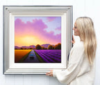 Lavender Fields Forever In Our Heart - Original - SOLD by artist David Renshaw - Wyecliffe Galleries