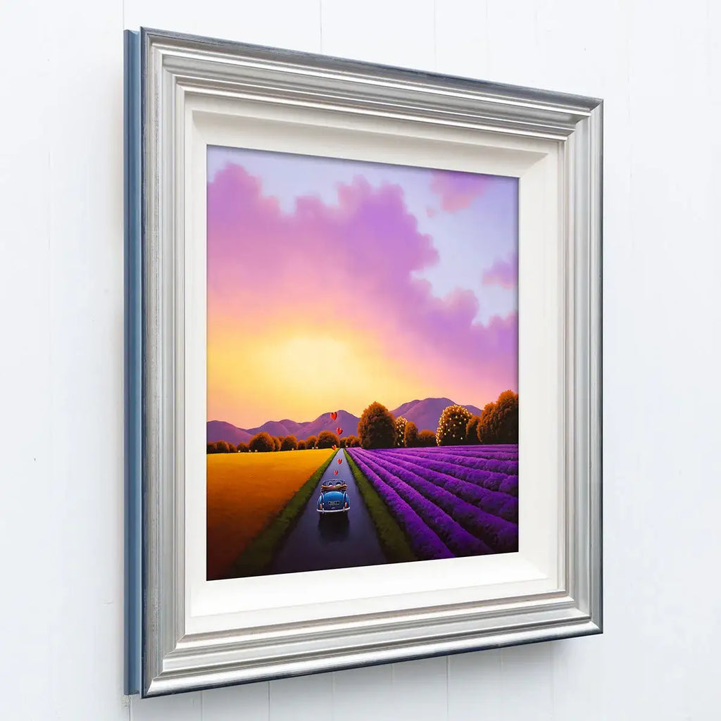 Lavender Fields Forever In Our Heart - Original - SOLD by artist David Renshaw - Wyecliffe Galleries