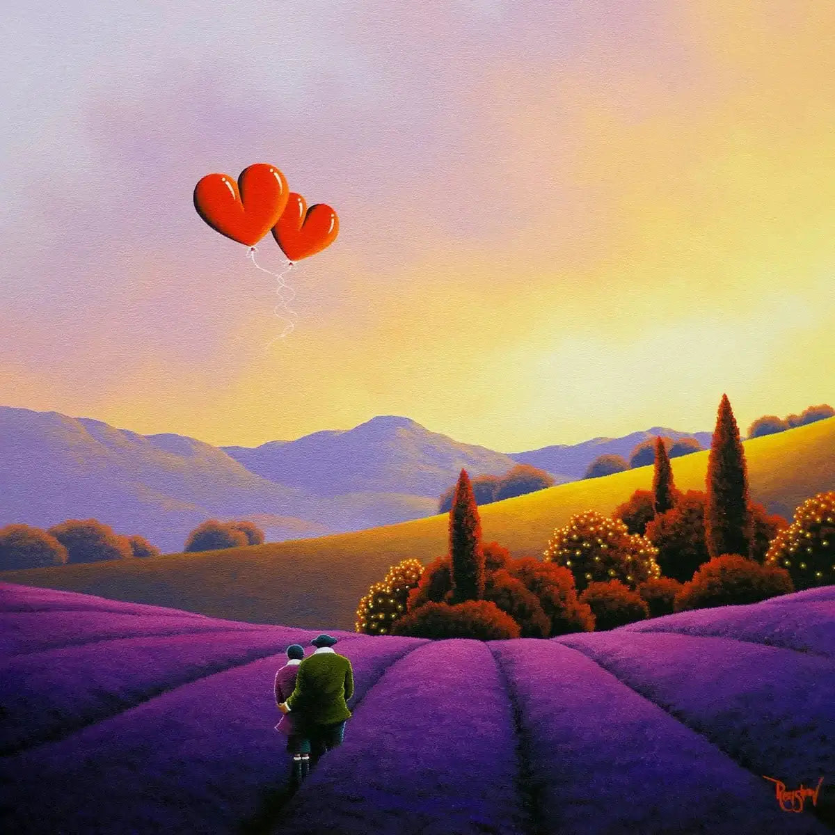 Lavender Fields Of Dreams - Original - SOLD by artist David Renshaw - Wyecliffe Galleries