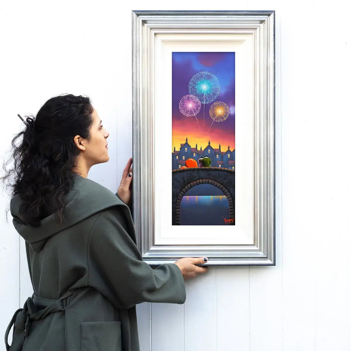 Letting Our Dreams Sparkle Like Fireworks - Original - SOLD by artist David Renshaw - Wyecliffe Galleries
