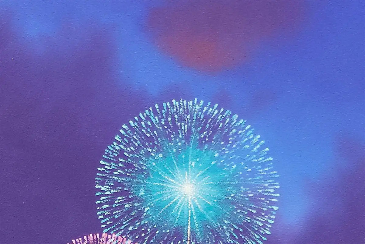 Letting Our Dreams Sparkle Like Fireworks - Original - SOLD by artist David Renshaw - Wyecliffe Galleries