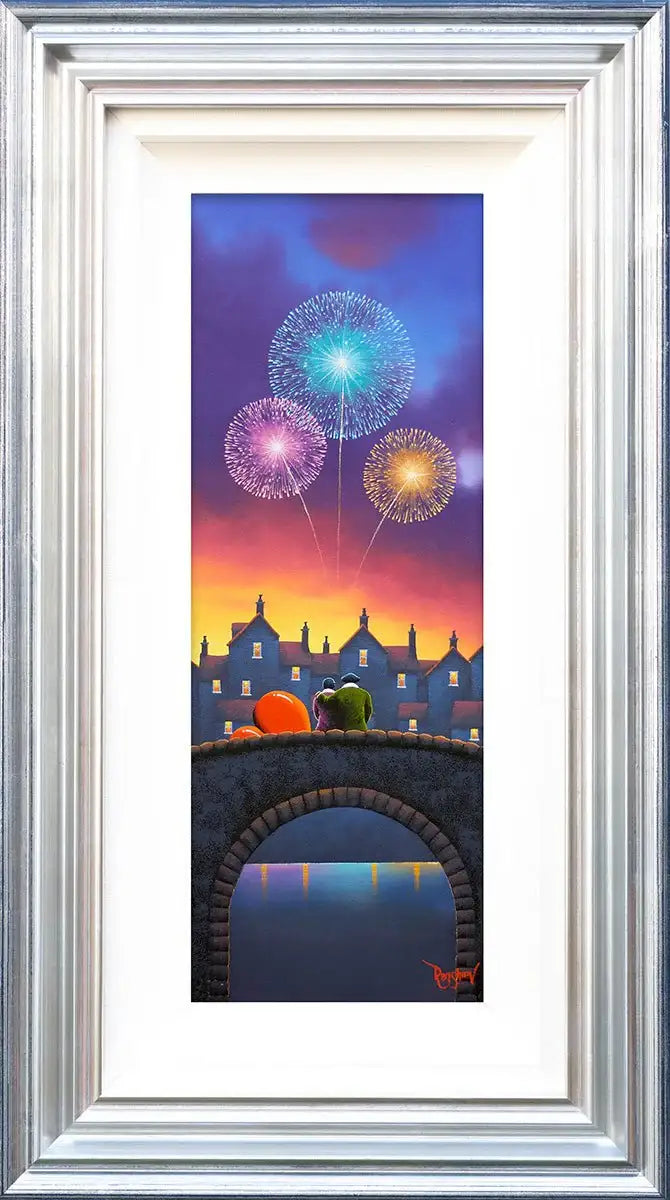 Letting Our Dreams Sparkle Like Fireworks - Original - SOLD by artist David Renshaw - Wyecliffe Galleries