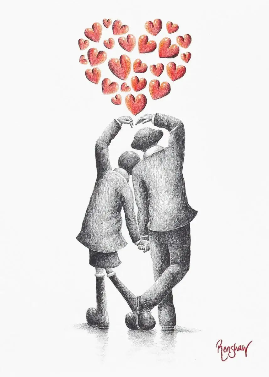 Life Is Better When You Dance - Original Sketch - SOLD by artist David Renshaw - Wyecliffe Galleries