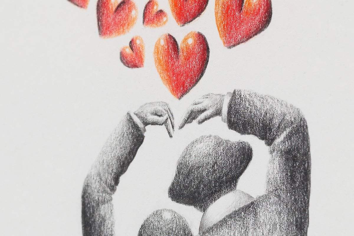 Life Is Better When You Dance - Original Sketch - SOLD by artist David Renshaw - Wyecliffe Galleries