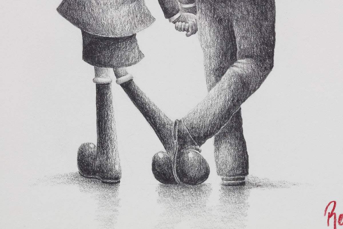 Life Is Better When You Dance - Original Sketch - SOLD by artist David Renshaw - Wyecliffe Galleries