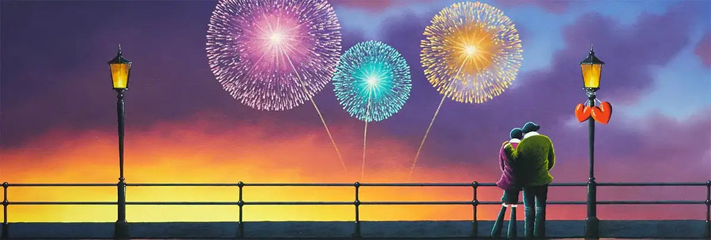 Light Up The Night With Sparks Of Joy - Original - SOLD by artist David Renshaw - Wyecliffe Galleries