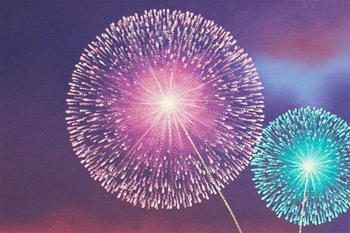 Light Up The Night With Sparks Of Joy - Original - SOLD by artist David Renshaw - Wyecliffe Galleries