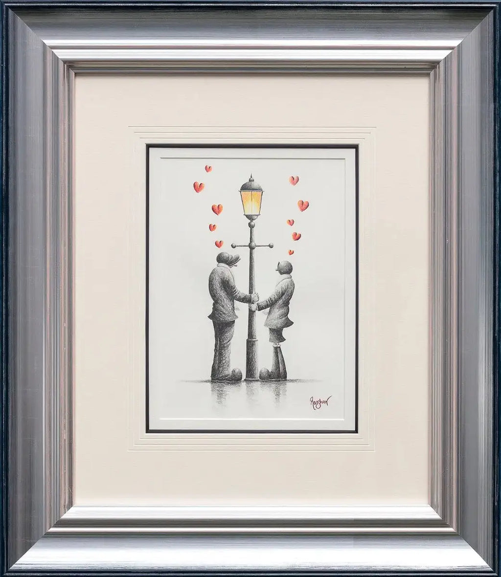 Lit Up With Our Love - Original Sketch - SOLD by artist David Renshaw - Wyecliffe Galleries