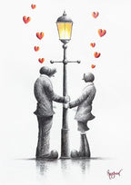 Lit Up With Our Love - Original Sketch - SOLD by artist David Renshaw - Wyecliffe Galleries