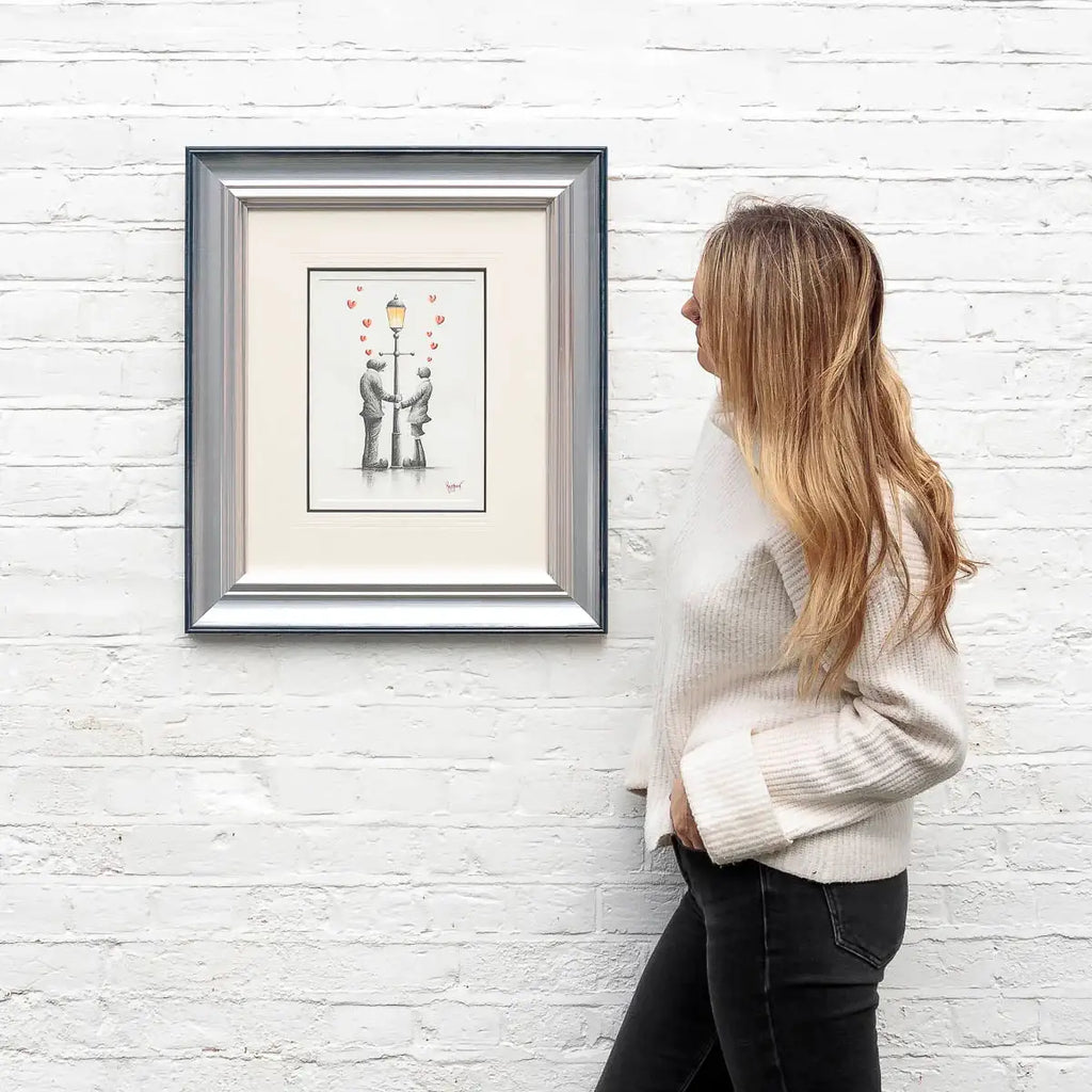 Lit Up With Our Love - Original Sketch - SOLD by artist David Renshaw - Wyecliffe Galleries