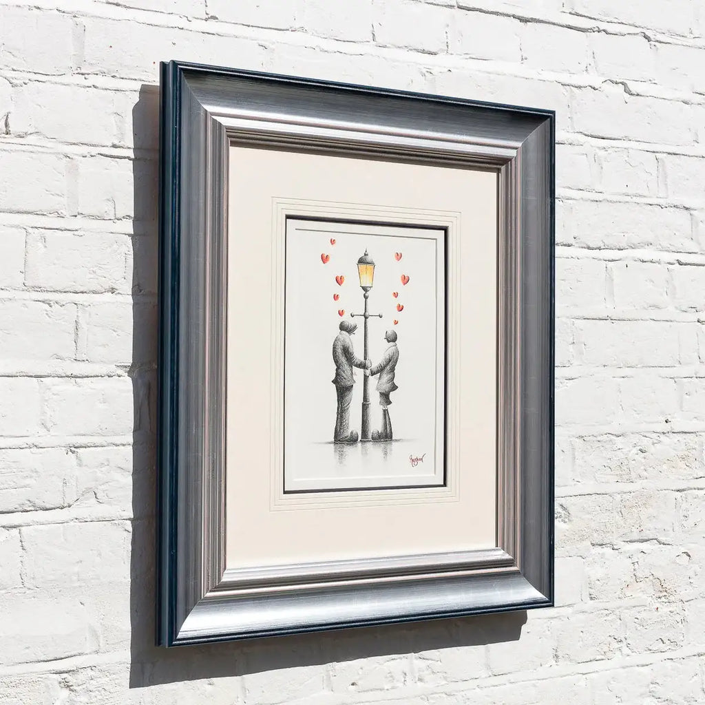 Lit Up With Our Love - Original Sketch - SOLD by artist David Renshaw - Wyecliffe Galleries