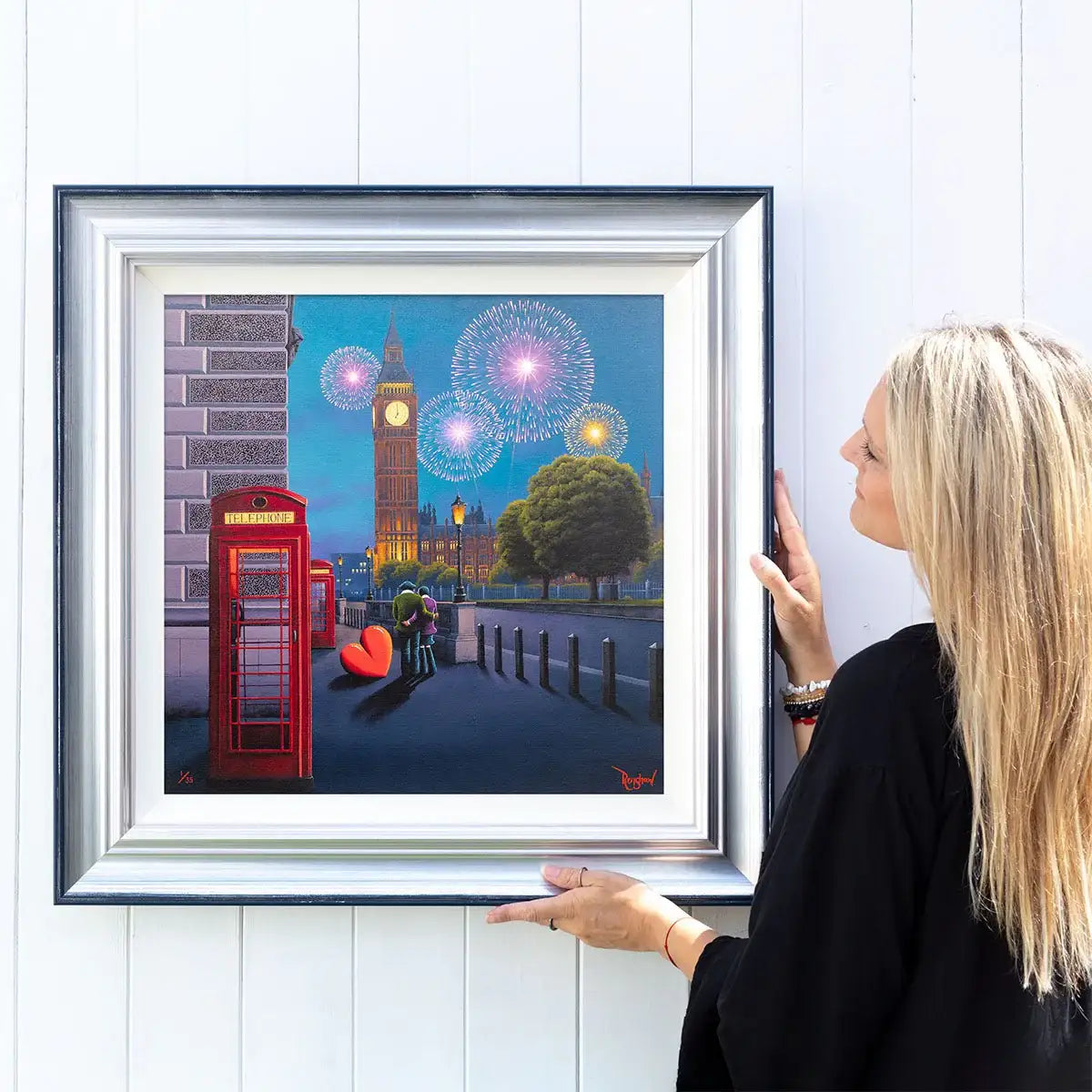 London Lights, Love Ignites - Edition by artist David Renshaw - Wyecliffe Galleries