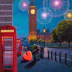 London Lights, Love Ignites - Edition by artist David Renshaw - Wyecliffe Galleries