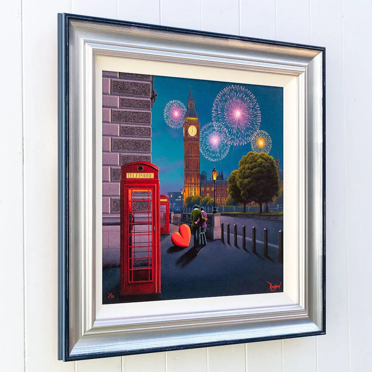 London Lights, Love Ignites - Edition by artist David Renshaw - Wyecliffe Galleries