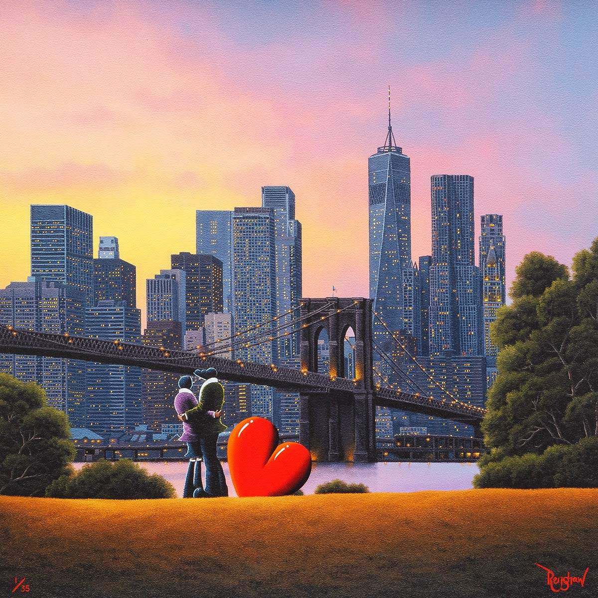 London Lights, Love Ignites & New York City Lights - Matching Edition SET by artist David Renshaw - Wyecliffe Galleries