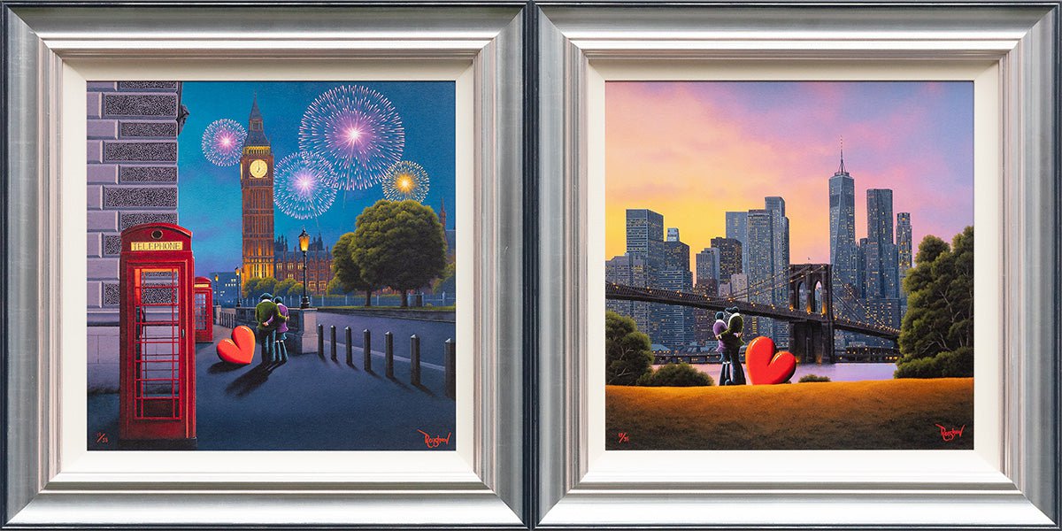 London Lights, Love Ignites &amp; New York City Lights - Matching Edition SET David Renshaw