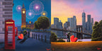 London Lights, Love Ignites & New York City Lights - Matching Edition SET by artist David Renshaw - Wyecliffe Galleries