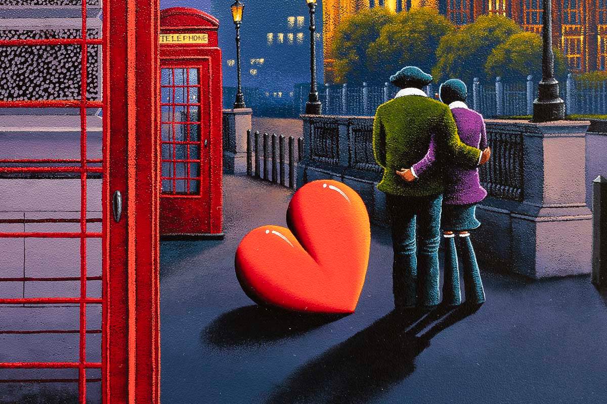 London Lights, Love Ignites - Original by artist David Renshaw - Wyecliffe Galleries