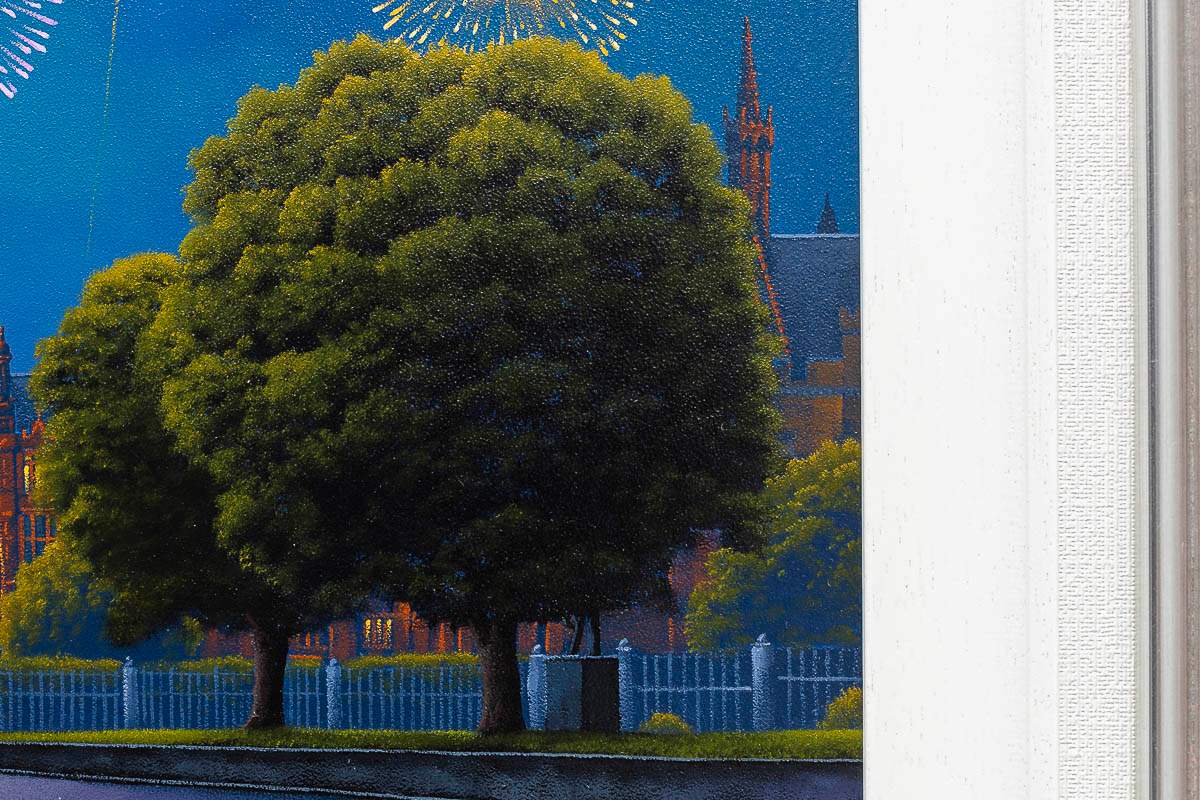 London Lights, Love Ignites - Original by artist David Renshaw - Wyecliffe Galleries