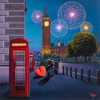 London Lights, Love Ignites - Original by artist David Renshaw - Wyecliffe Galleries