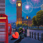 London Lights, Love Ignites - Original by artist David Renshaw - Wyecliffe Galleries