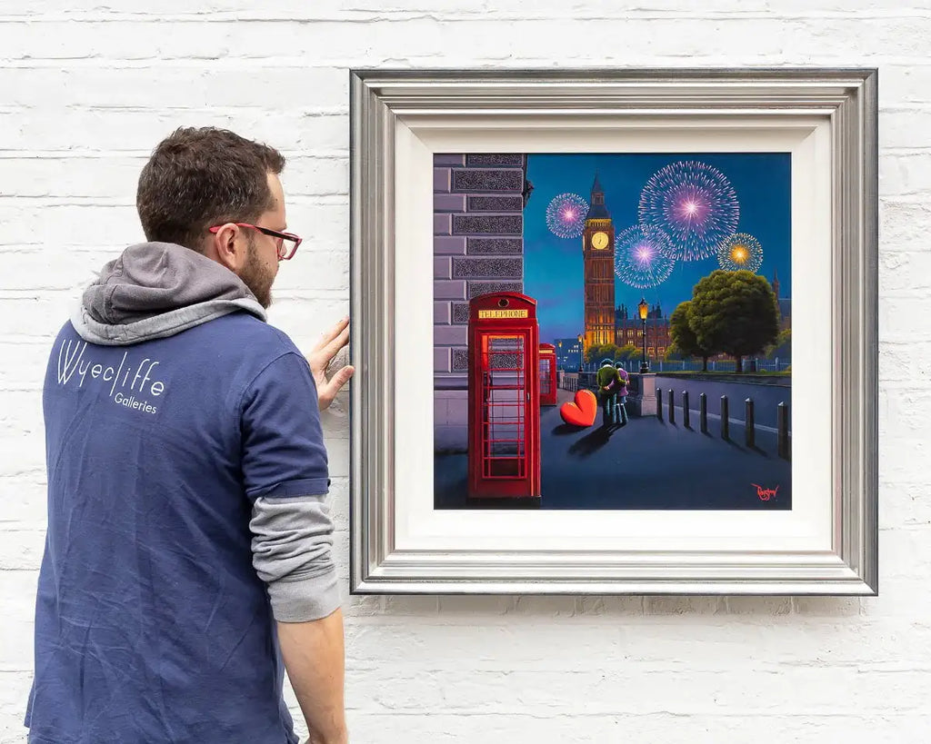 London Lights, Love Ignites - Original by artist David Renshaw - Wyecliffe Galleries