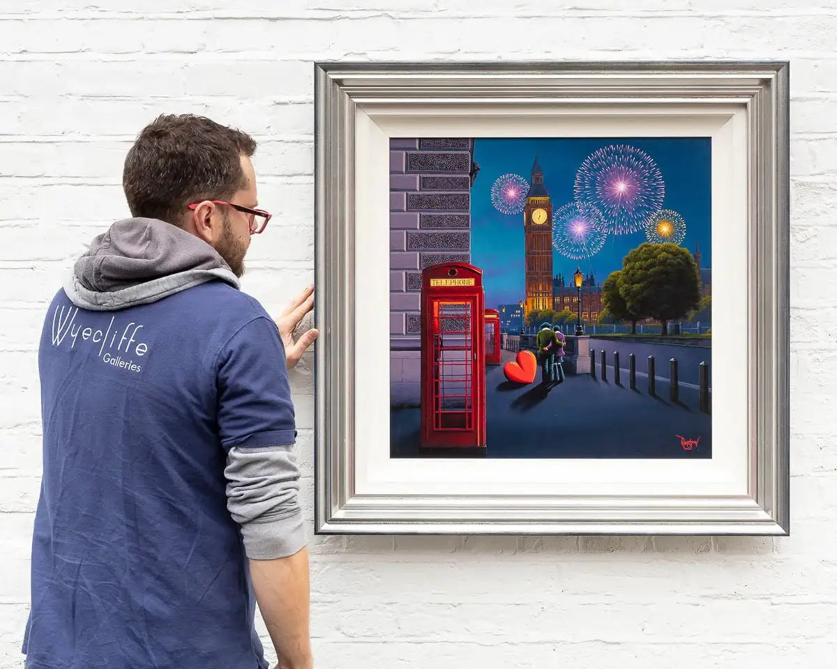London Lights, Love Ignites - Original by artist David Renshaw - Wyecliffe Galleries