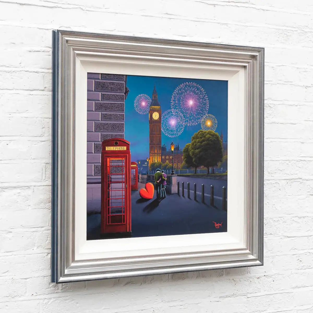 London Lights, Love Ignites - Original by artist David Renshaw - Wyecliffe Galleries