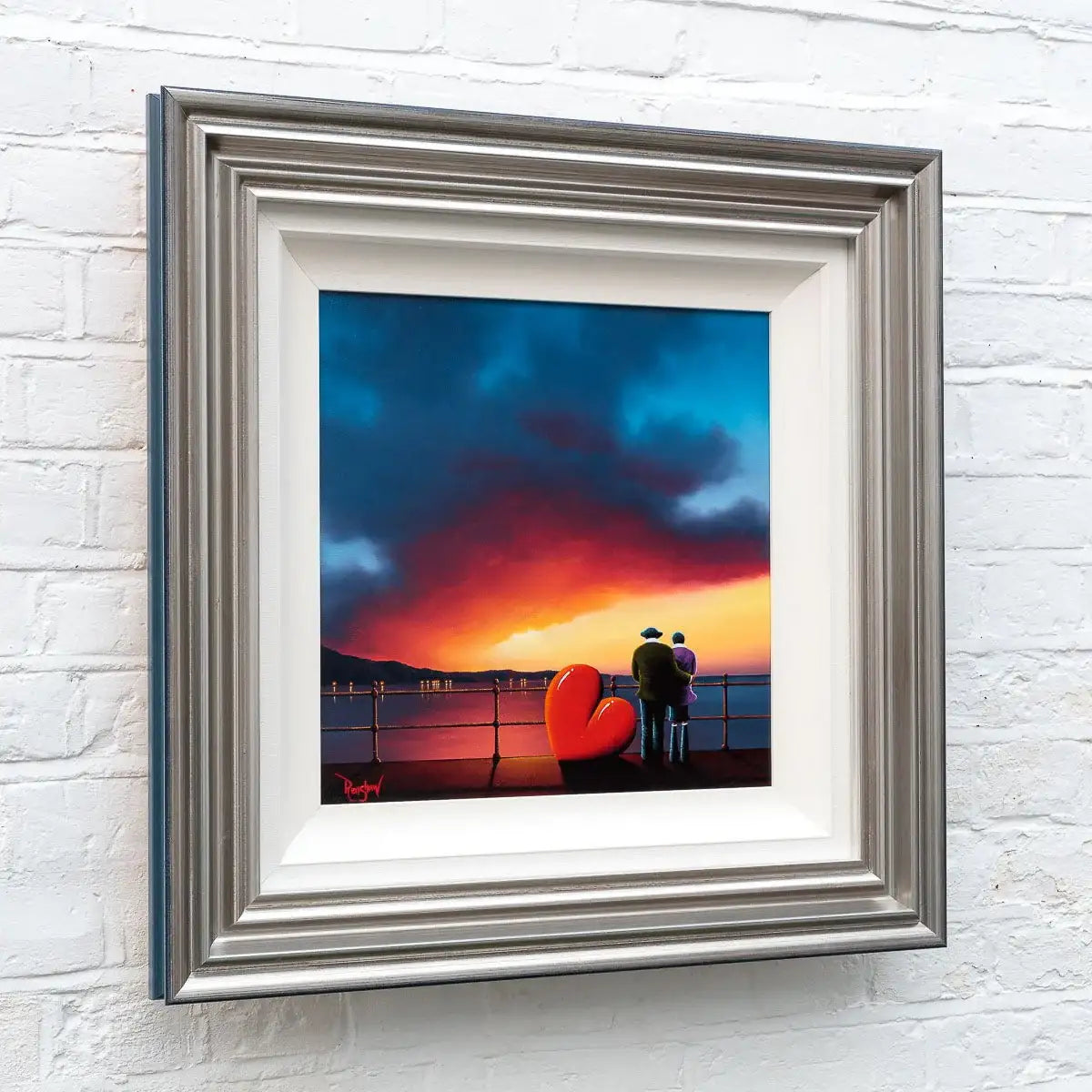 Love At Sunset Lake - Original - SOLD by artist David Renshaw - Wyecliffe Galleries