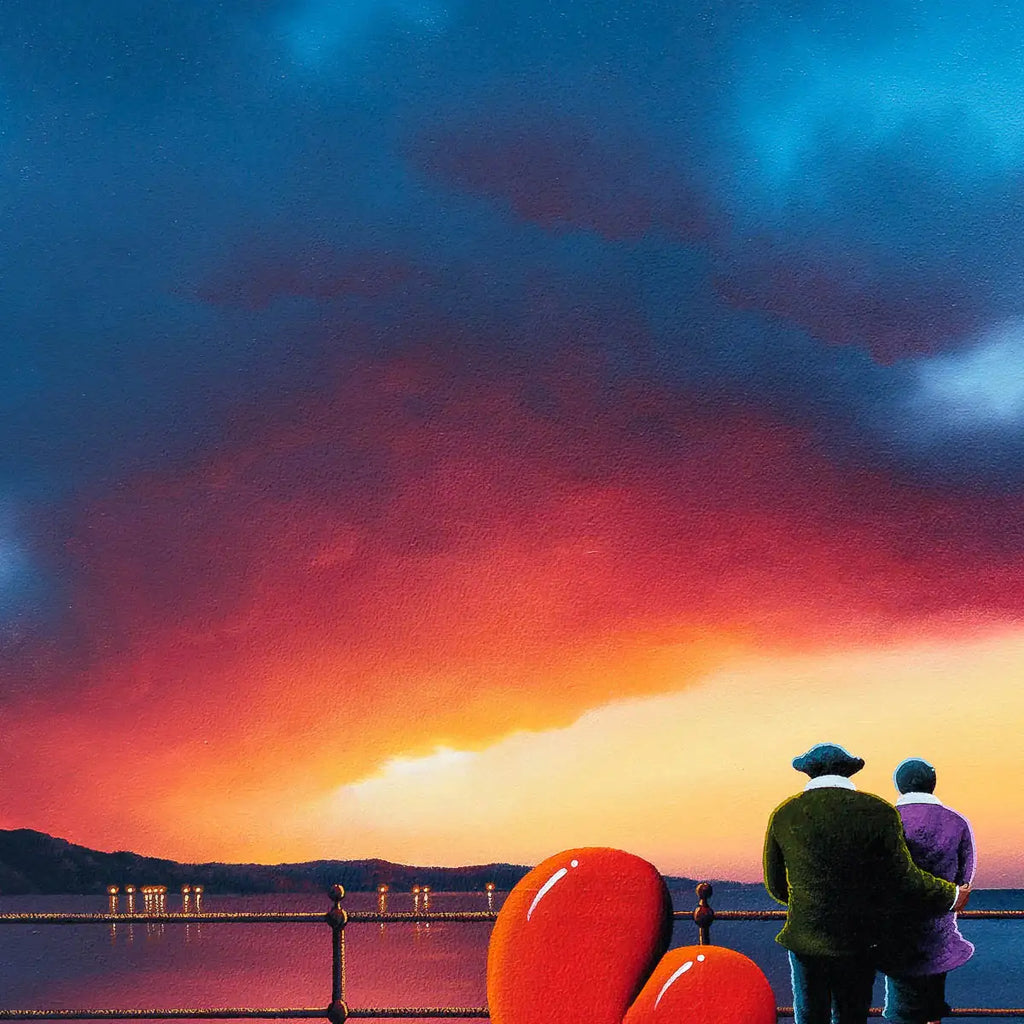 Love At Sunset Lake - Original - SOLD by artist David Renshaw - Wyecliffe Galleries
