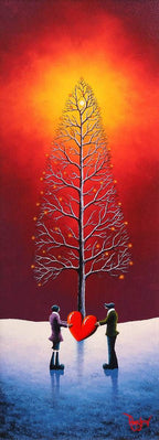 Love Blossoms In Winter's Glow - Original - SOLD by artist David Renshaw - Wyecliffe Galleries