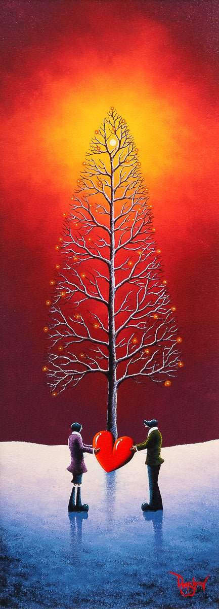 Love Blossoms In Winter's Glow - Original - SOLD by artist David Renshaw - Wyecliffe Galleries