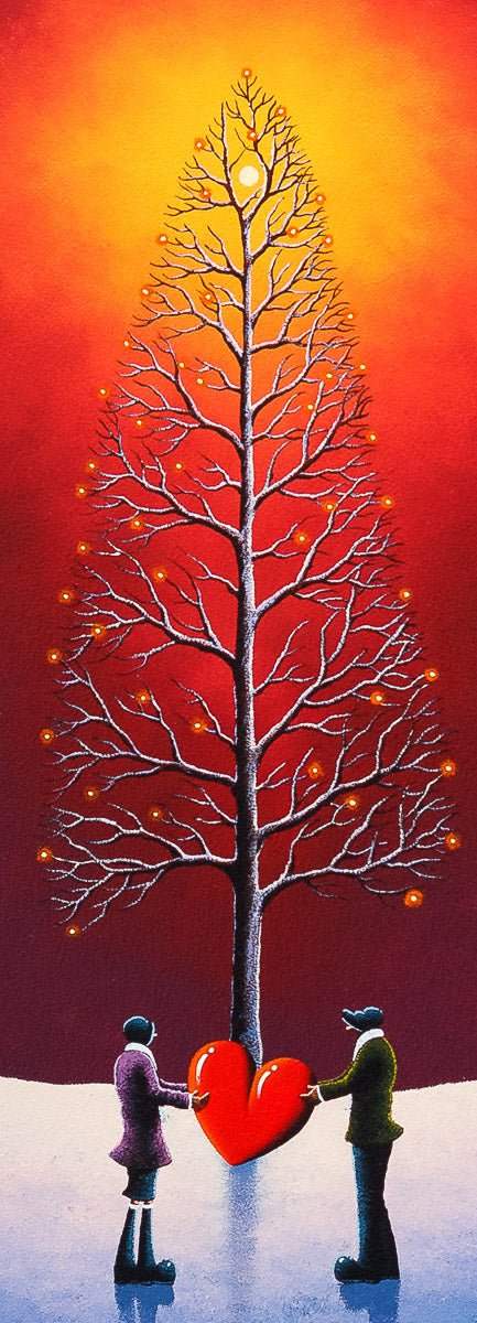 Love Blossoms In Winter's Glow - Original - SOLD by artist David Renshaw - Wyecliffe Galleries