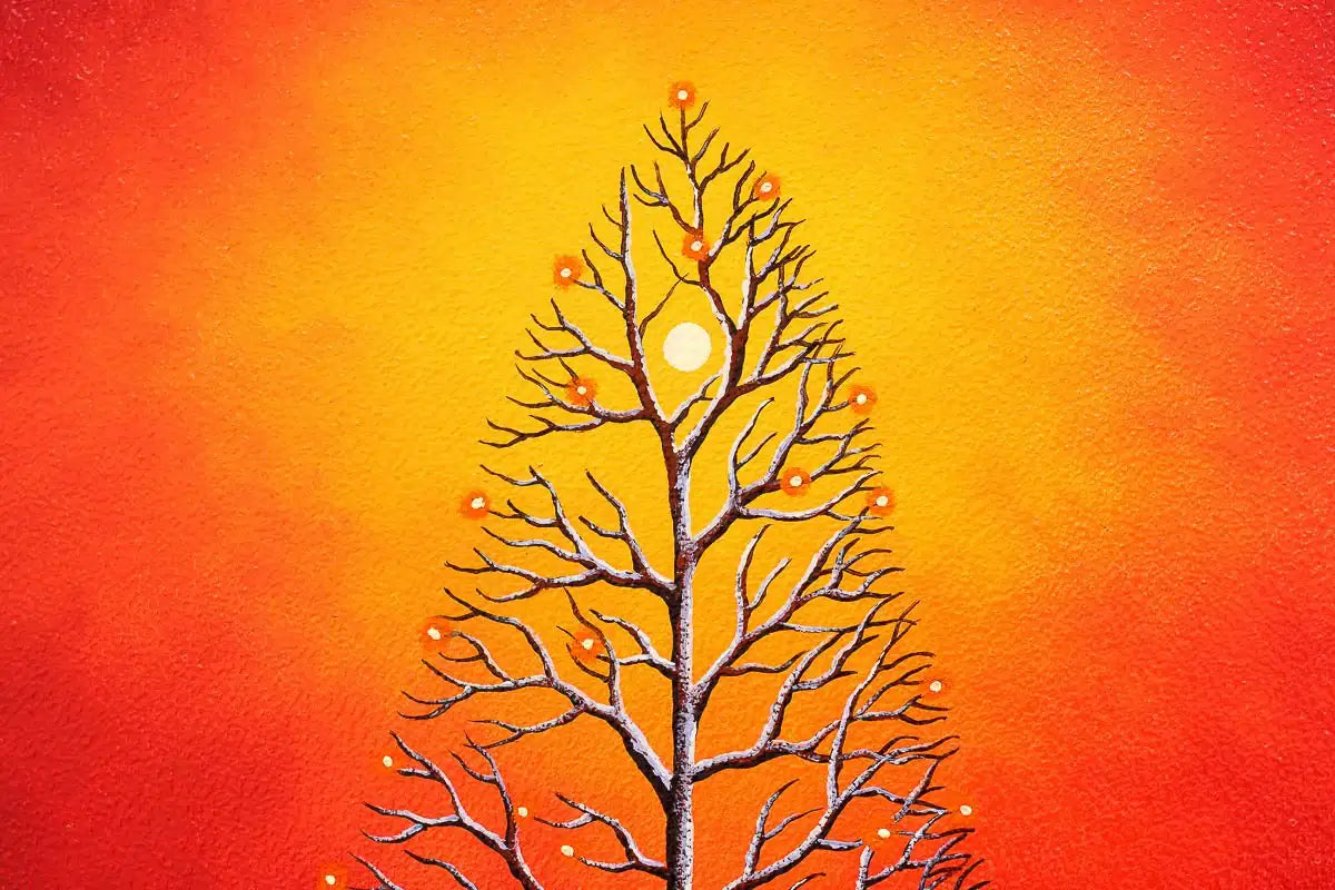 Love Blossoms In Winter's Glow - Original - SOLD by artist David Renshaw - Wyecliffe Galleries