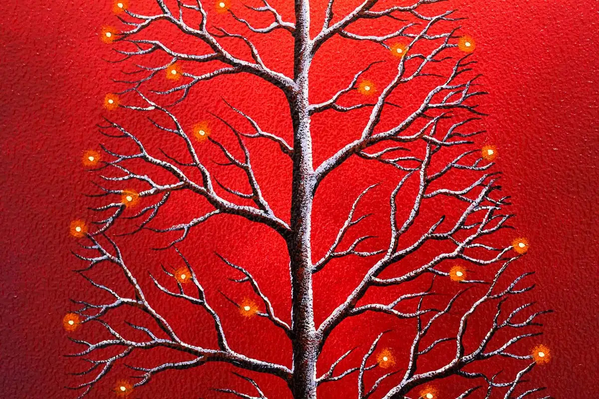 Love Blossoms In Winter's Glow - Original - SOLD by artist David Renshaw - Wyecliffe Galleries
