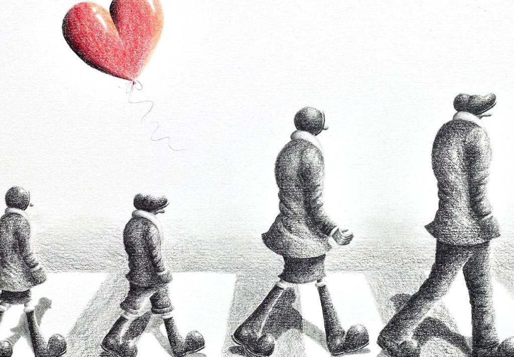 Love Is All You Need - Original Sketch - SOLD by artist David Renshaw - Wyecliffe Galleries