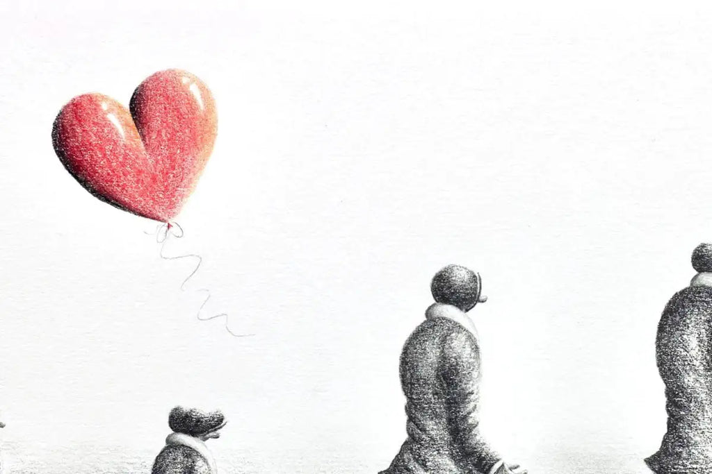 Love Is All You Need - Original Sketch - SOLD by artist David Renshaw - Wyecliffe Galleries