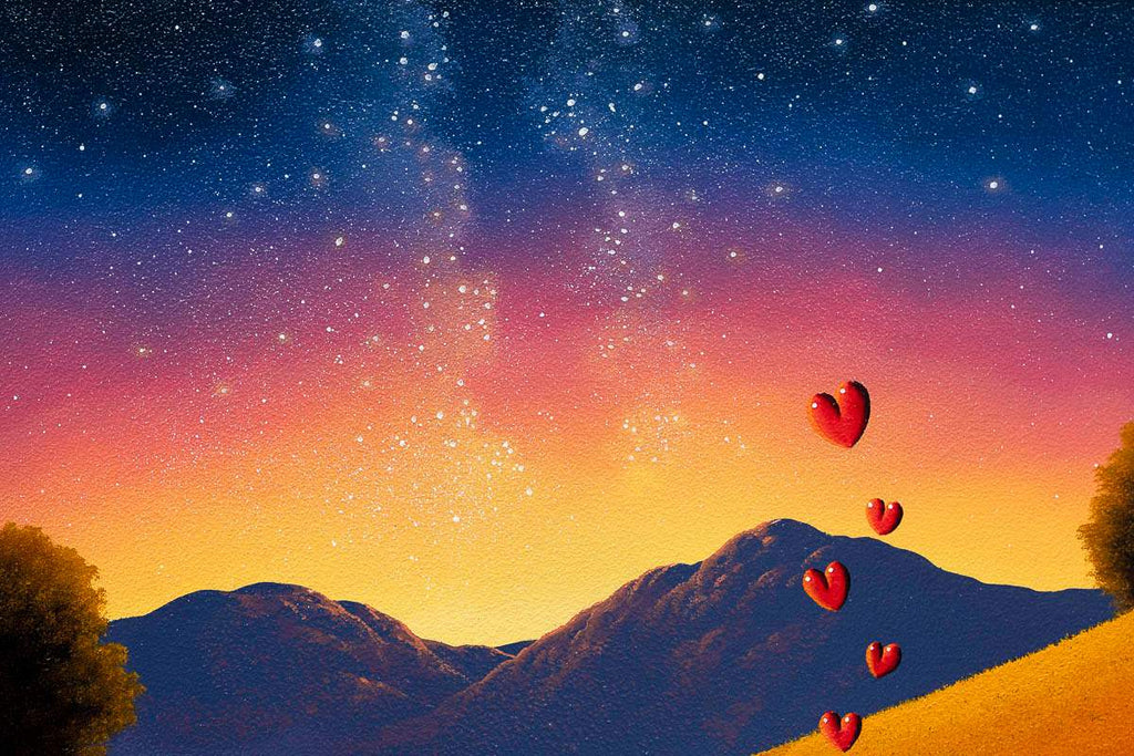 Love Is Our Canvas, The Universe Is Our Paintbrush - Original - SOLD by artist David Renshaw - Wyecliffe Galleries