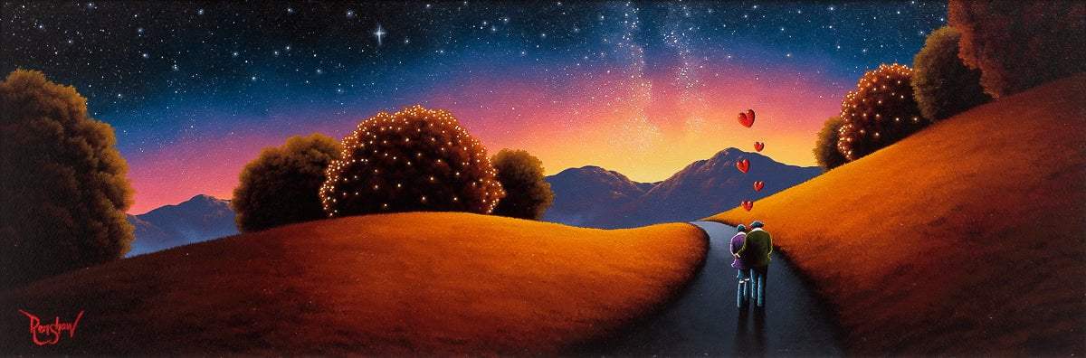 Love Is Our Canvas, The Universe Is Our Paintbrush - Original - SOLD by artist David Renshaw - Wyecliffe Galleries