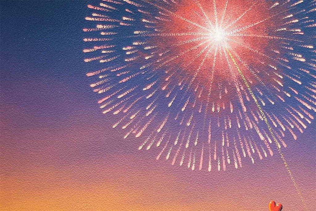 Love Is The Fireworks Of Your Soul - Original - SOLD by artist David Renshaw - Wyecliffe Galleries