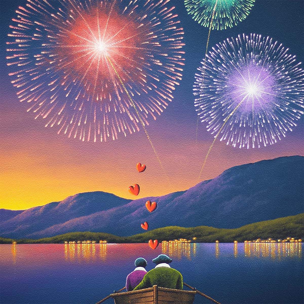 Love Is The Fireworks Of Your Soul - Original - SOLD by artist David Renshaw - Wyecliffe Galleries