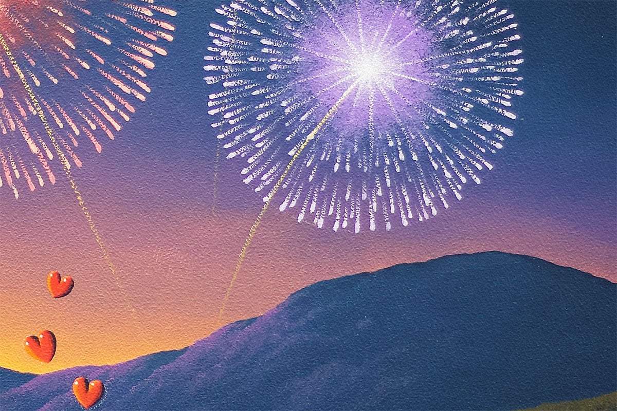 Love Is The Fireworks Of Your Soul - Original - SOLD by artist David Renshaw - Wyecliffe Galleries